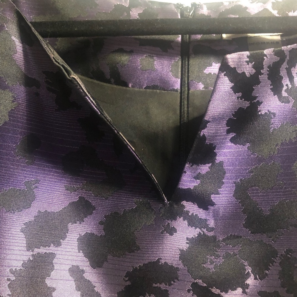 Plus Size 22 Nygard Collection Purple Black Ombre Leopard Print Satin Lined - Picture 6 of 15